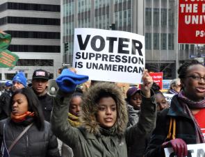 voter suppression is unamerican - protect voter rights