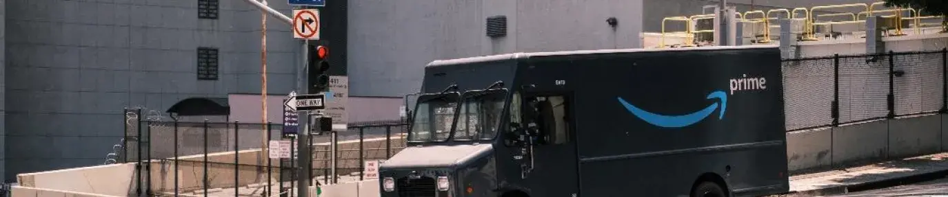 Image: Amazon delivery truck. Title: Let’s Hold Amazon Accountable on Racial Justice!  